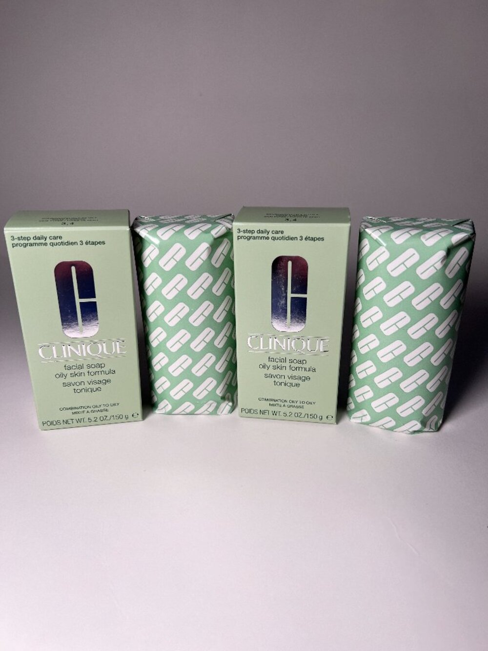 LOT of 2 Clinique Facial Bar Soap OILY Skin Formula Combination Full Size
